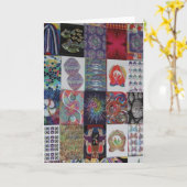 Carte GREETINGS Art Collage (Fleur jaune)