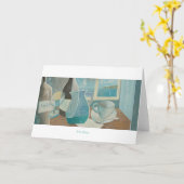 Carte Greetings Card: Vin Blanc. St Ives Series. (Fleur jaune)