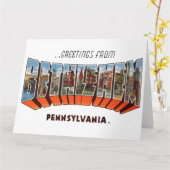 Carte Greetings from Bethlehem Pennsylvanie (Fleur jaune)