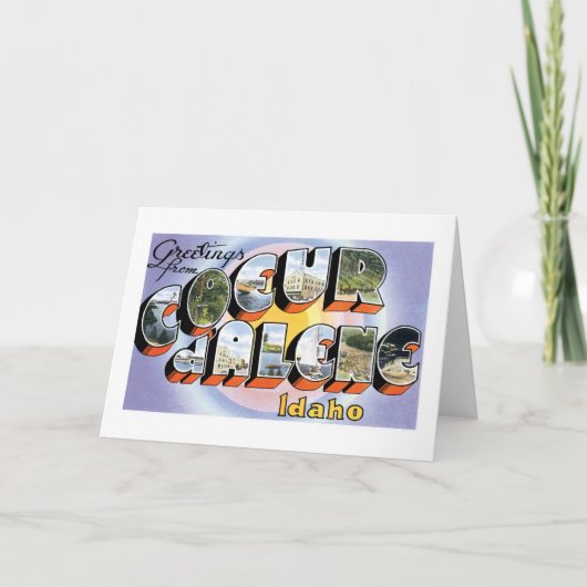Carte Greetings from Coeur d'Alene, Idaho! (Devant)