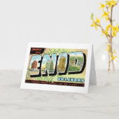 Carte Greetings from Enid, Oklahoma ! (Fleur jaune)