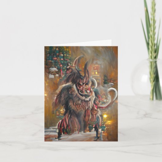 Carte Greetings from Krampus, 4" x 5.6" (Devant)