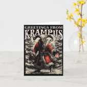 Carte Greetings From Ss Vom Krampus Festive Horror Chris (Fleur jaune)