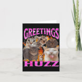 Carte Greetings Huzz Funny Cat Meme Bootleg Graphic Men  (Devant)