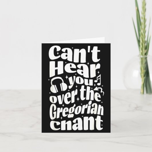 Carte Gregorian Chant Funny Catholic Traditional Latin M (Devant)