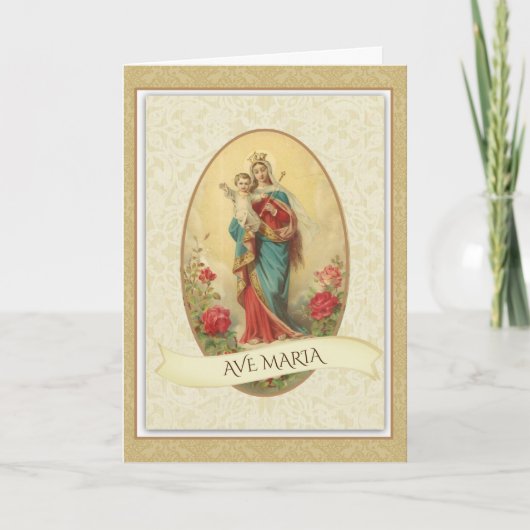 Carte GRÊLE MARY dans la VIERGE BÉNIE PAR LATIN JÉSUS (Devant)