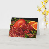 Carte Grenade, orange et menthe (Fleur jaune)