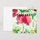 Carte Grenade Rosh Hashanah Fruit Shana Tova (Devant / Derrière)