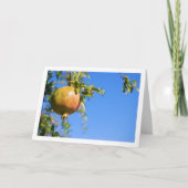 Carte Grenade sur arbre, portrait de ciel bleu (Devant)