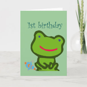Carte Grenouille 1er anniversaire