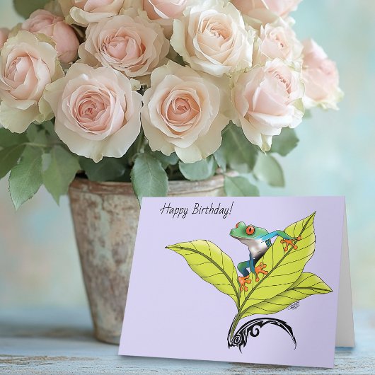 Carte Grenouille à arbre rouge