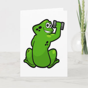 Carte Grenouille à Bodybuilding avec Dumbbell