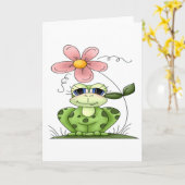 Carte Grenouille à fleur (Fleur jaune)