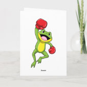 Carte Grenouille à la boxe avec gants de boxe (Dos)