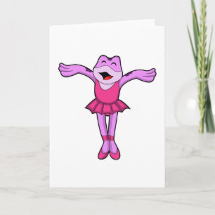 Carte Grenouille au ballet avec jupe
