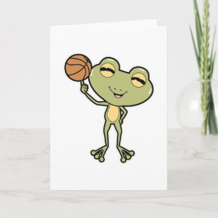 Carte Grenouille au sport de basket-ball