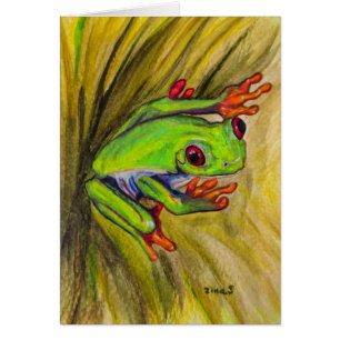 Carte Grenouille aux yeux rouges