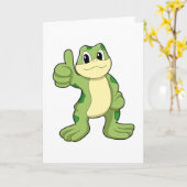 Carte Grenouille avec approuver (Fleur jaune)
