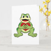 Carte Grenouille avec cœur (Fleur jaune)