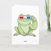 Carte Grenouille avec des lunettes (Dos)
