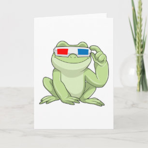Carte Grenouille avec des lunettes
