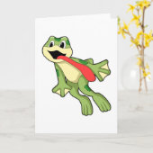 Carte Grenouille avec langue sortie (Fleur jaune)
