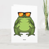 Carte Grenouille avec lunettes de soleil (Dos)