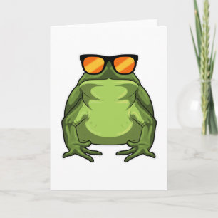 Carte Grenouille avec lunettes de soleil