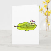 Carte Grenouille avec lunettes de soleil (Fleur jaune)