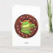 Carte Grenouille avec un beignet (Dos)