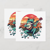 Carte Grenouille banjo (Devant / Derrière)