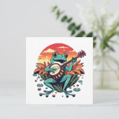 Carte Grenouille banjo (Debout devant)