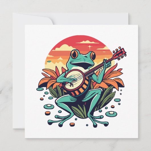 Carte Grenouille banjo (Devant)