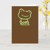 Carte grenouille blanche (Fleur jaune)