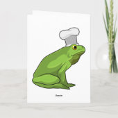 Carte Grenouille comme cuisinier avec chapeau de chef (Dos)