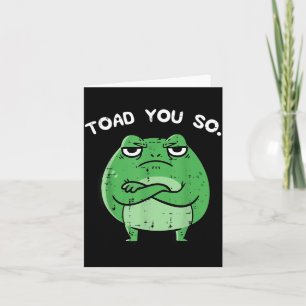 Carte Grenouille Crapaud Drôle de jeu de mots disant Mèm