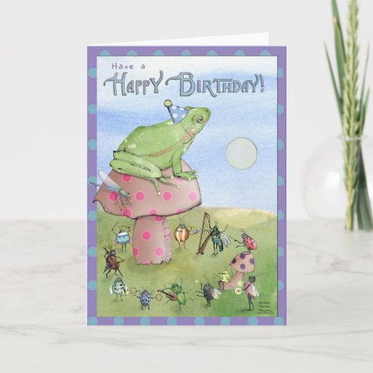 Carte Grenouille d'anniversaire (Devant)