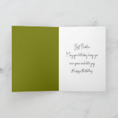 Carte Grenouille d'anniversaire dans une pose d'arbre de (Intérieur)