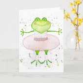 Carte Grenouille de Ballerina (Fleur jaune)