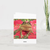 Carte Grenouille de crapaud se levant contre le dos de (Dos)