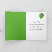 Carte Grenouille de fête pour l'année bissextile Anniver (Intérieur)