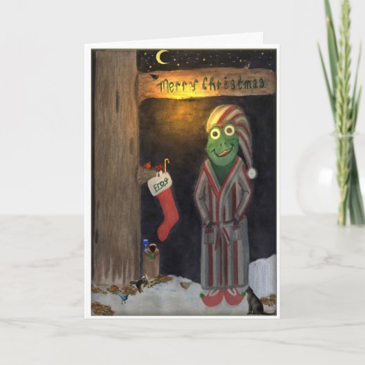 Carte Grenouille de Noël (Devant)
