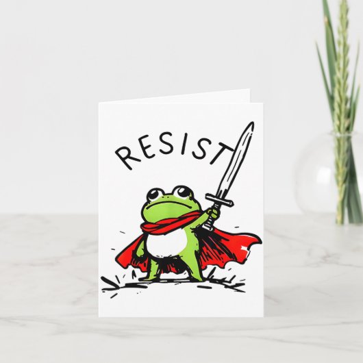 Carte Grenouille de Rtland Protester Résister Drôles Gre (Devant)