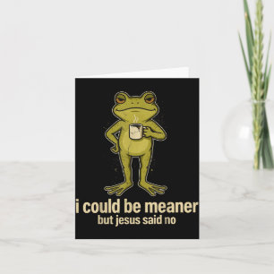 Carte Grenouille drôle amateur de café Citation sarcasti