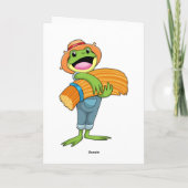 Carte Grenouille en fermier avec paille (Dos)