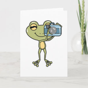 Carte Grenouille en photographe avec caméra