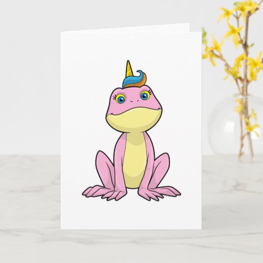Carte Grenouille en tant que Licorne (Fleur jaune)