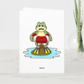 Carte Grenouille en train de nager avec un bouée (Dos)