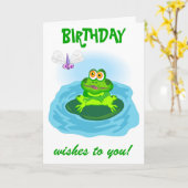 Carte Grenouille et mouche (Fleur jaune)