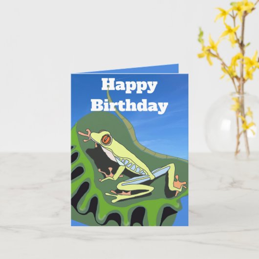 Carte Grenouille grimpeuse    (Fleur jaune)